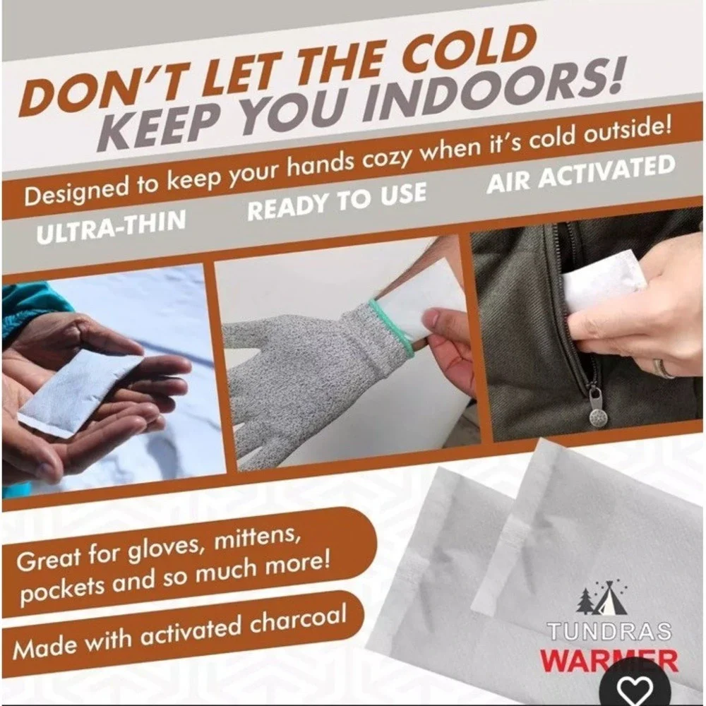 Long Lasting Hand Warmers - 40 Count - Up to 11 Hours of Heat - TSA Approved